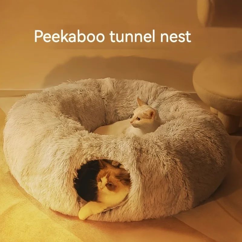 Plush Winter Cat Bed