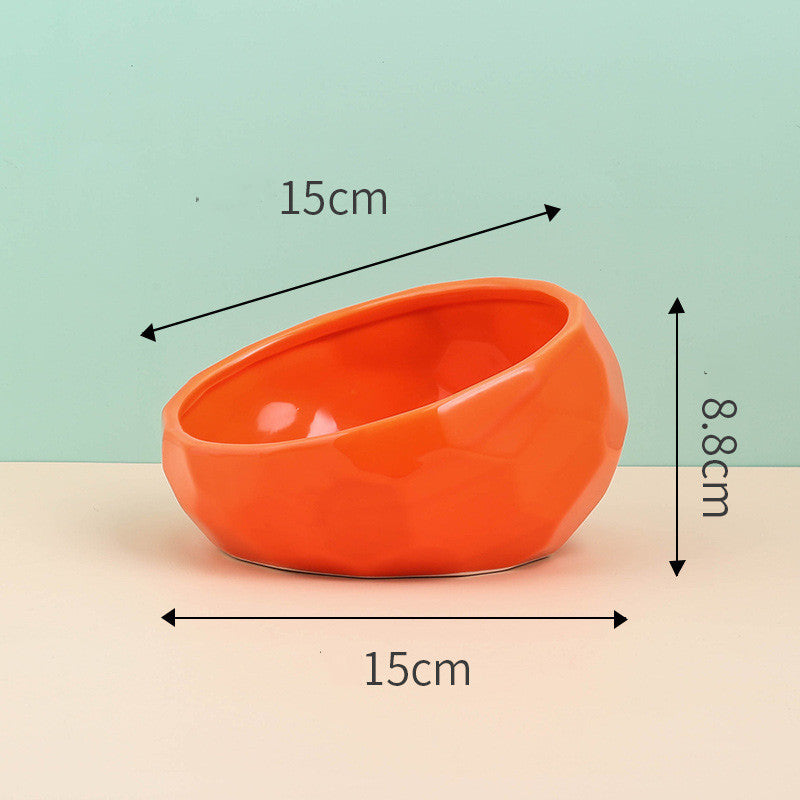 Ergonomic Slanted Pet Food Dish