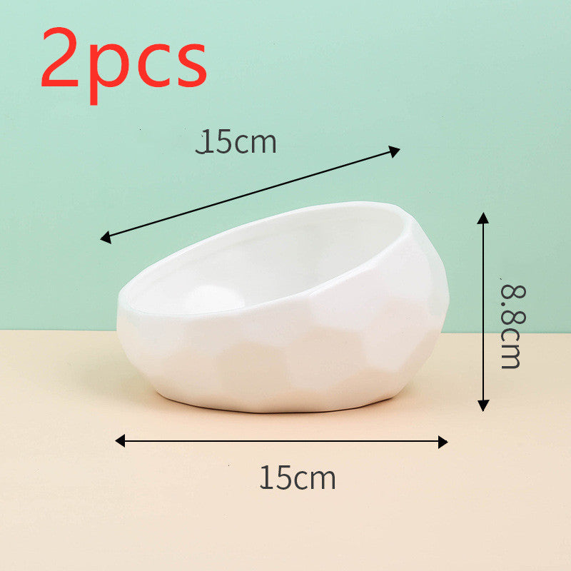 Ergonomic Slanted Pet Food Dish