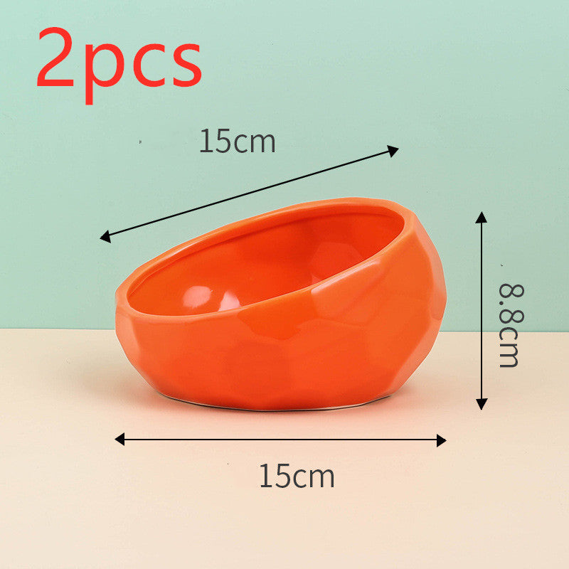 Ergonomic Slanted Pet Food Dish