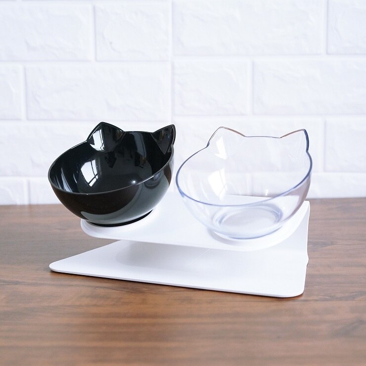 Ergonomic Double Cat Bowl