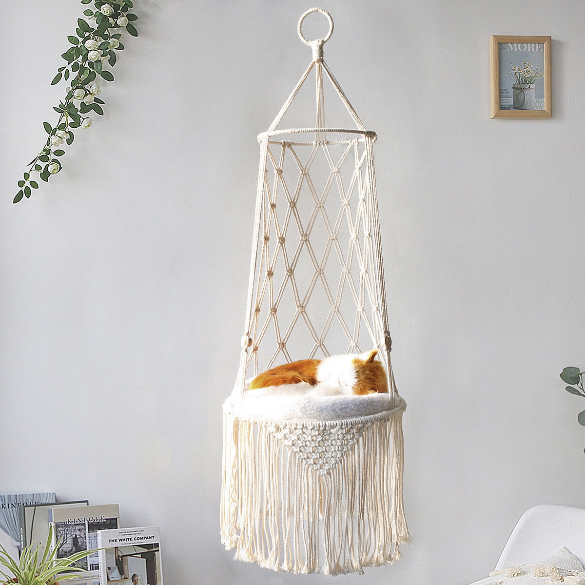 Boho-Chic Hanging Pet Bed