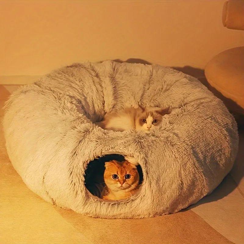 Plush Winter Cat Bed