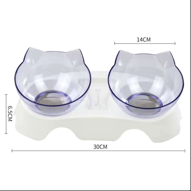 Ergonomic Double Cat Bowl