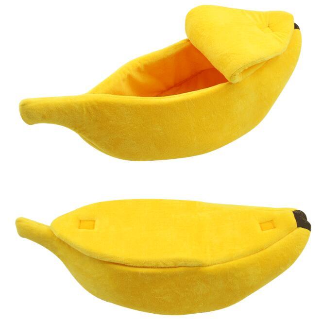 Banana-Shaped Pet House Bed