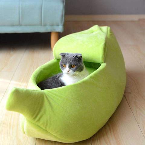 Banana-Shaped Pet House Bed