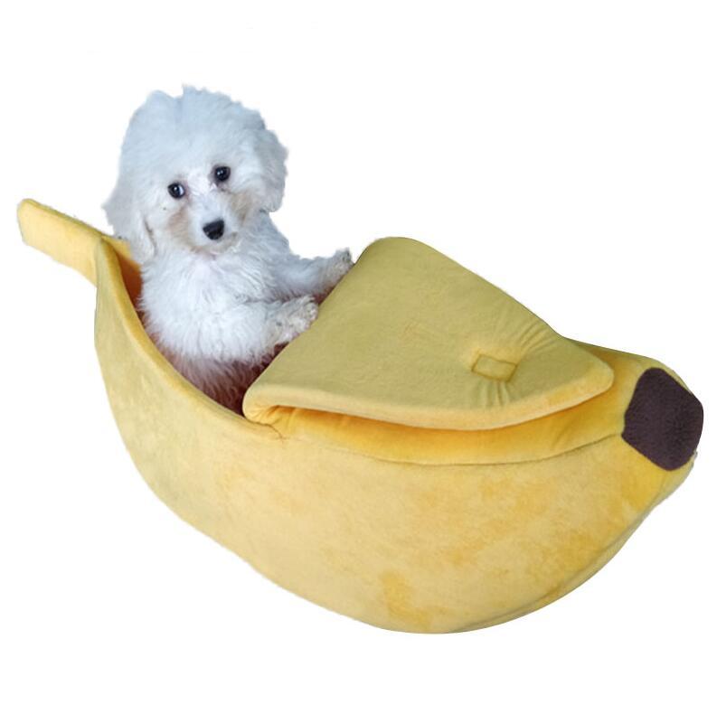 Banana-Shaped Pet House Bed