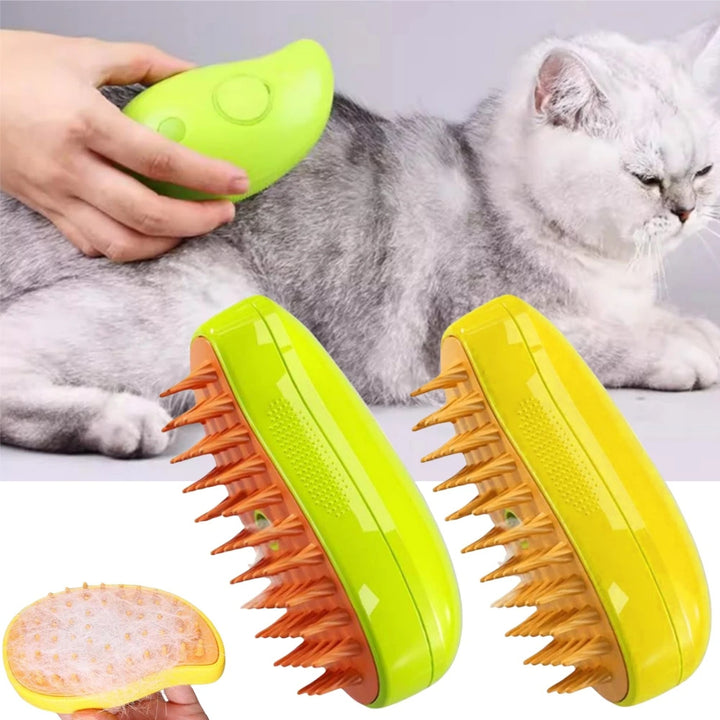 Electric Steam Cat Grooming Brush