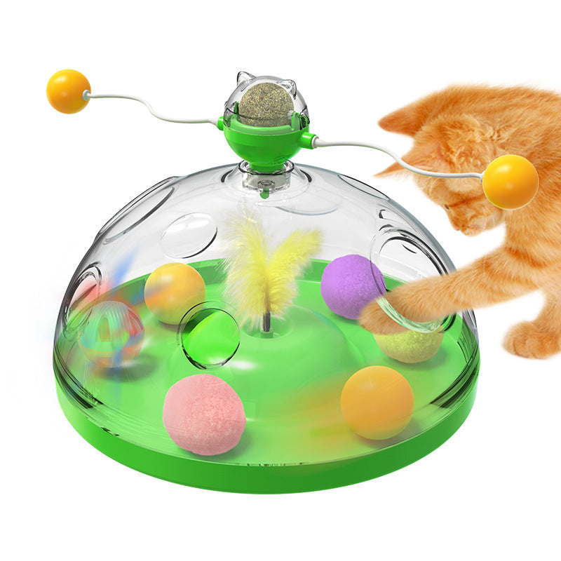 Interactive Windmill Cat Toy