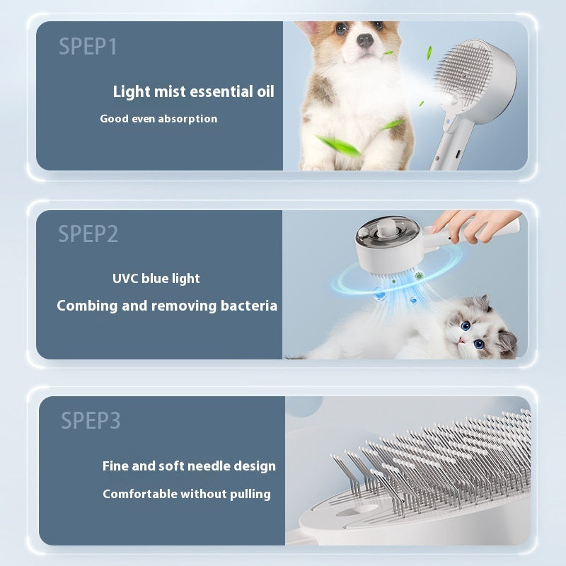 Steam Pet Hair Remover Brush