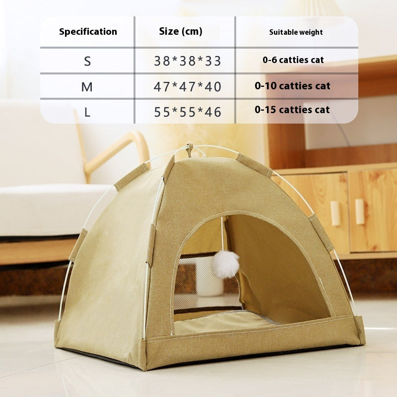 Cathouse Doghouse Breathable Tent Nest Indoor Outdoor Universal Pet Room