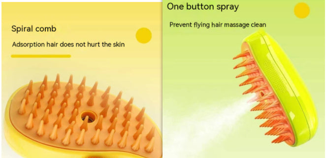 Electric Steam Cat Grooming Brush