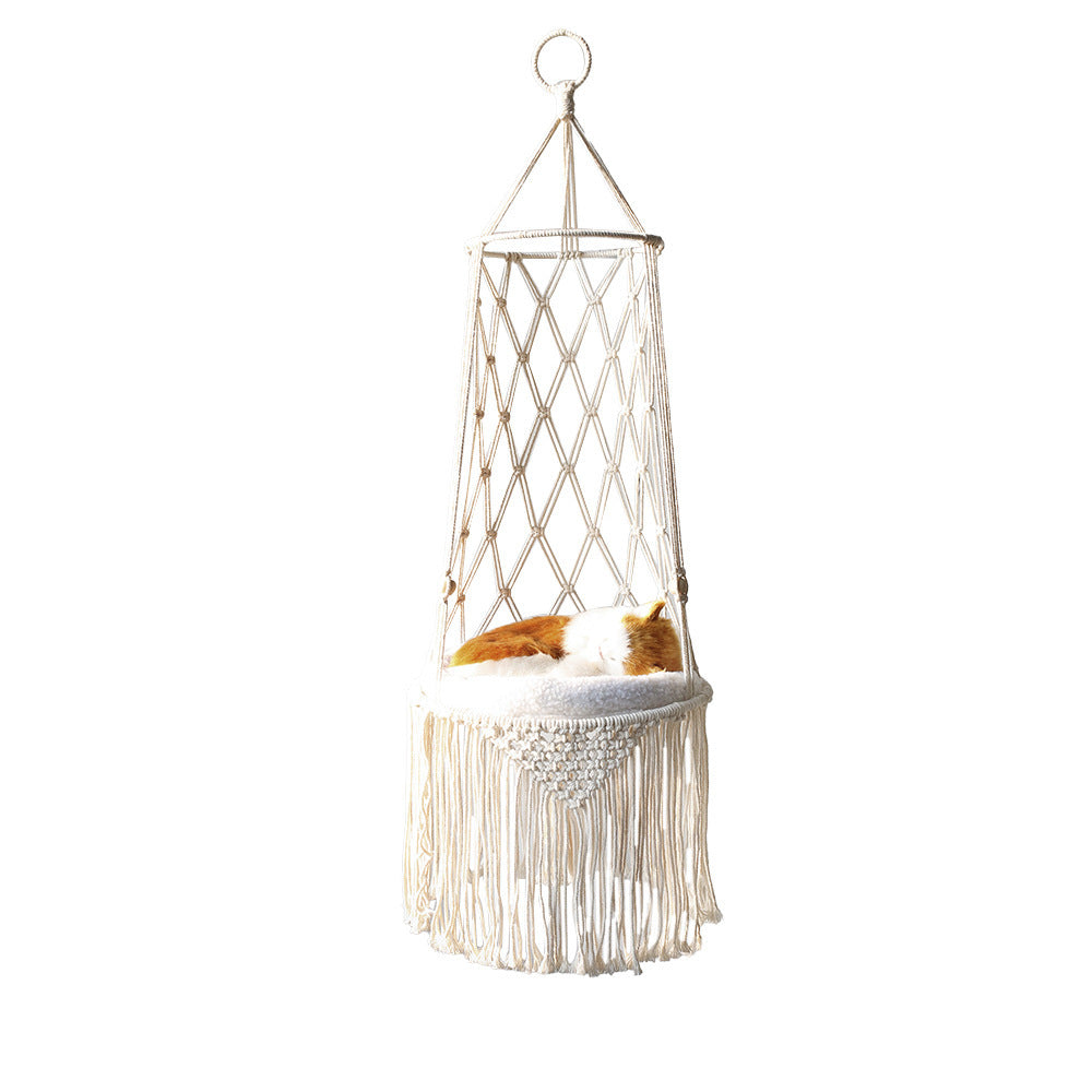 Boho-Chic Hanging Pet Bed