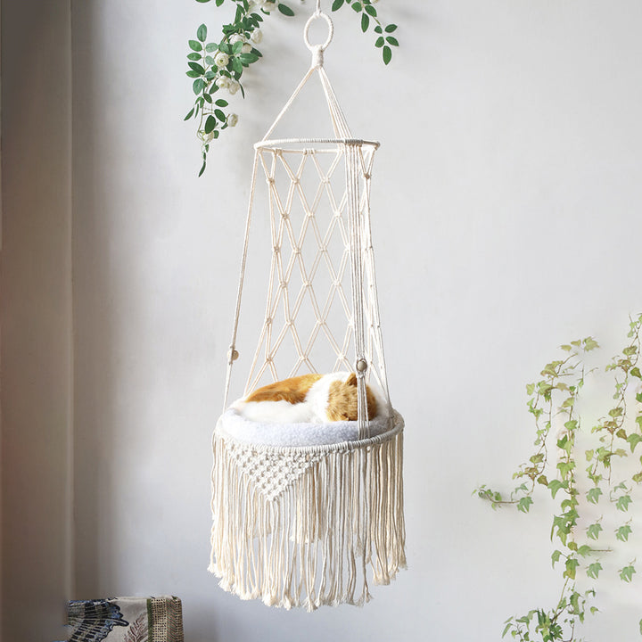 Boho-Chic Hanging Pet Bed